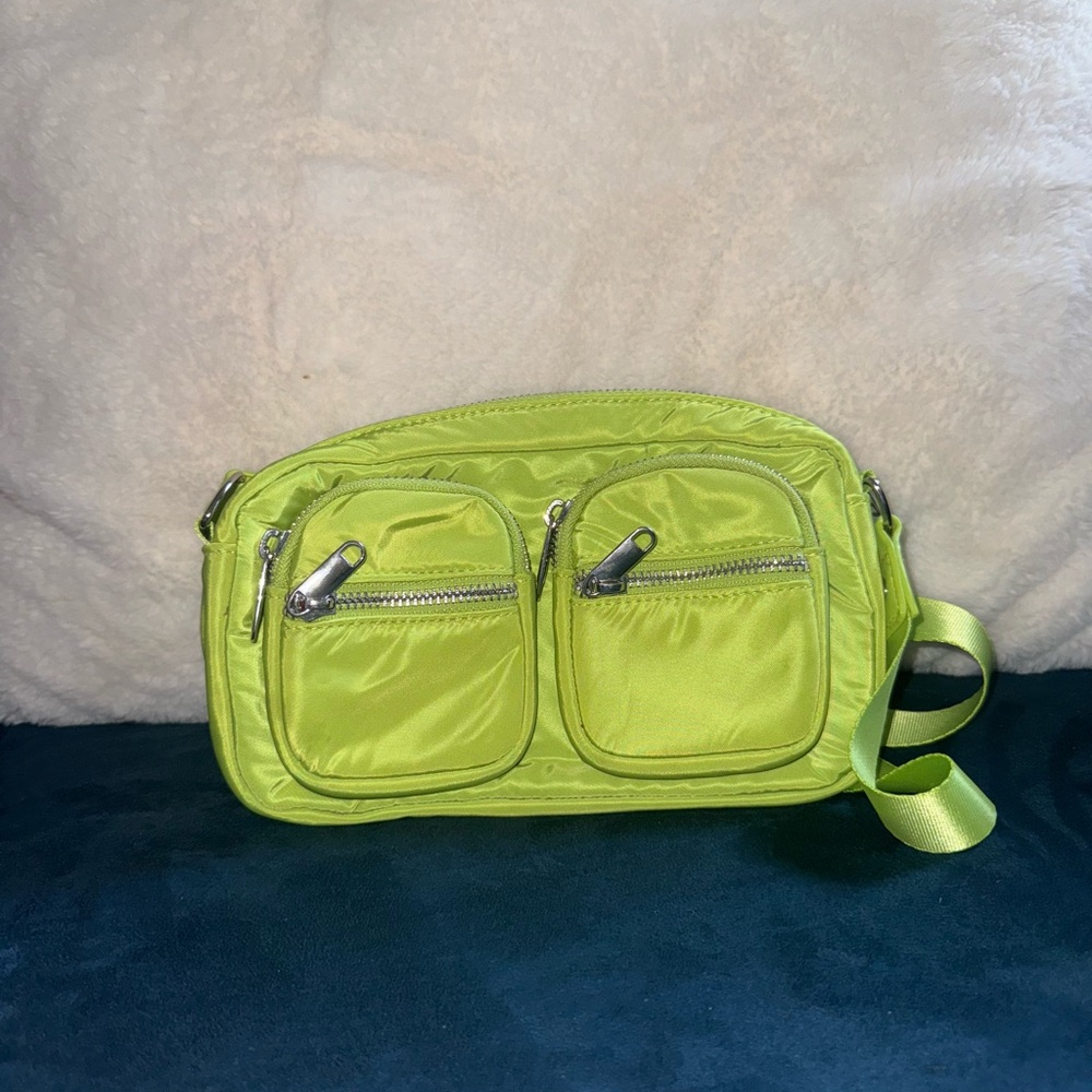 Lime green belt/crossbody bag